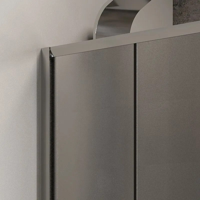 Kamalu - Cabina doccia 150x80 ad angolo laterale fisso 80cm vetro opaco altezza 180cm  K410NS