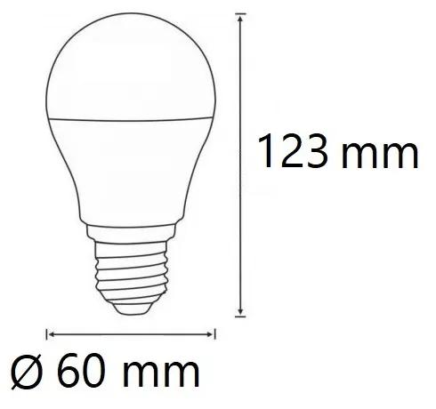 Lampada LED E27 12W, A60, 105lm/W - OSRAM LED - Dimmerabile Colore  Bianco Caldo 2.700K