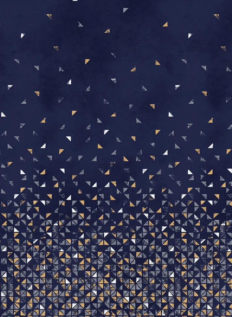 Isidore Leroy Carta da parati panoramica Tangram Bleu Nuit - Panel B