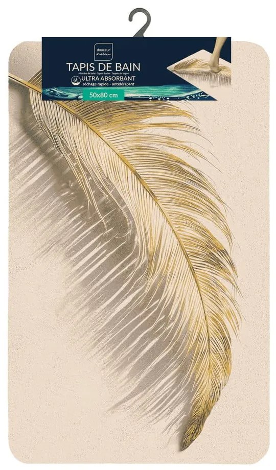 Tappetino per il bagno marrone chiaro 50x80 cm Angelica – douceur d'intérieur