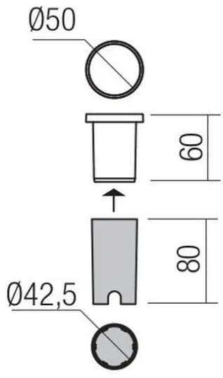 Redo 90044 - Lampada LED da incasso per esterno INCAS LED/2,3W/230V IP65