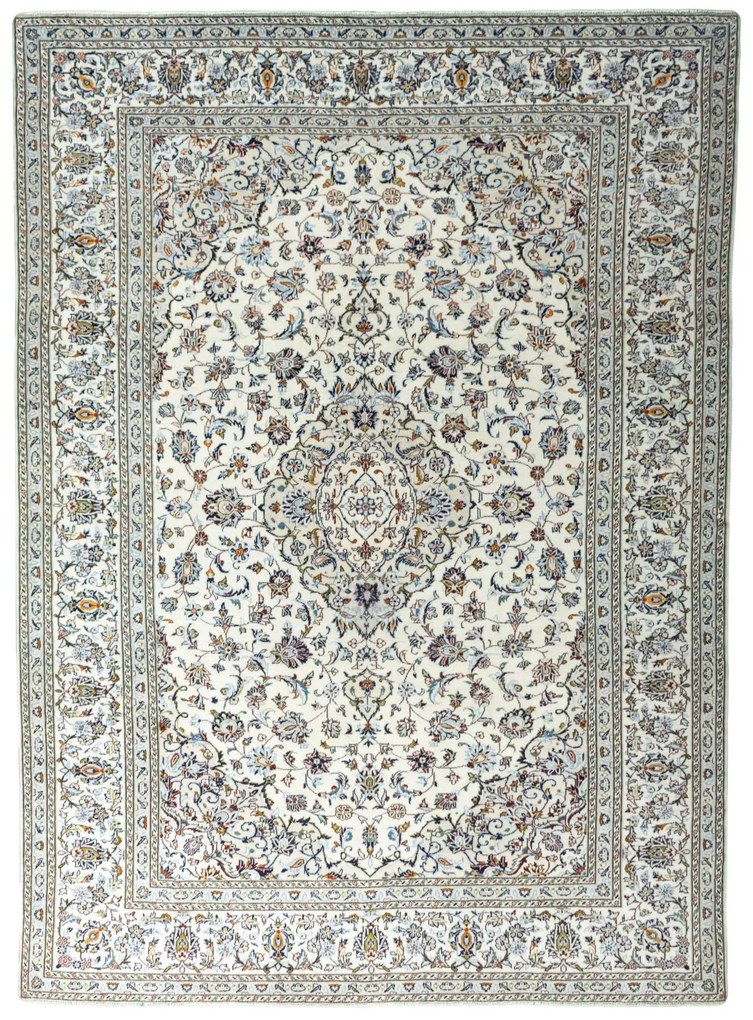 Kashan Tappeto 340 x 240 Beige (Iran) Annodato A Mano