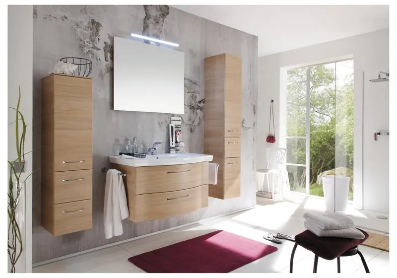Mobile da bagno sospeso Solitaire di Pelipal L 90 x H 49 x P 22 cm rovere terra, 2 cassetti