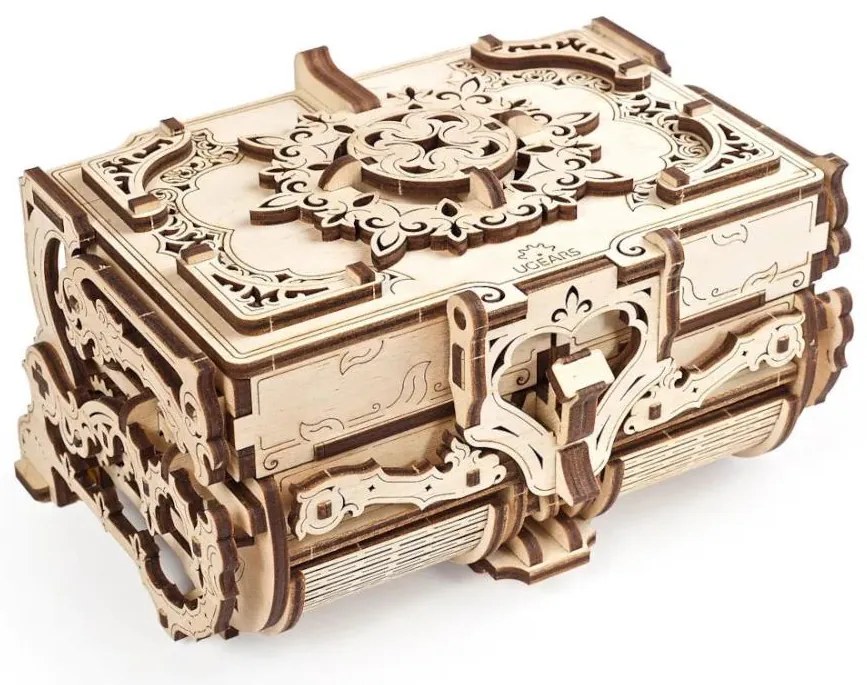 Ugears - 3D puzzle meccanico in legno Scatola di gioielli antichi
