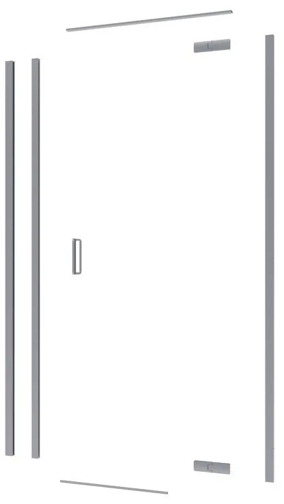 Kit di installazione telaio e ferramenta per cabine doccia ad apertura girevole Neo L 90 x H 200 x P 90 cm spazzolato opaco