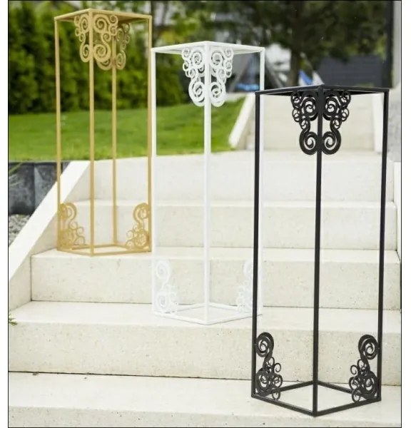 Portafiori 60x24 cm nero