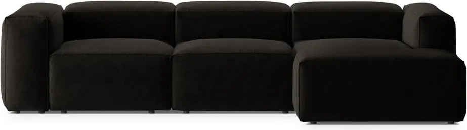 Divano angolare nero (con penisola a destra/con chaise lounge) Bergamo – Cosmopolitan Design