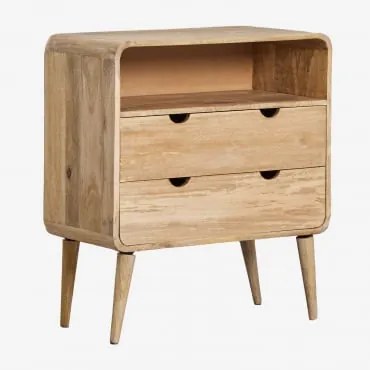 Cassettiera In Legno Di Mango Yulara Natural - Sklum