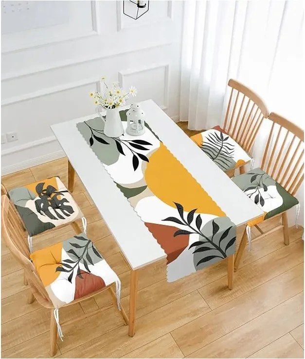 Set di runner e cuscini per sedie 5 pz Illustrated Autumn – Mila Home