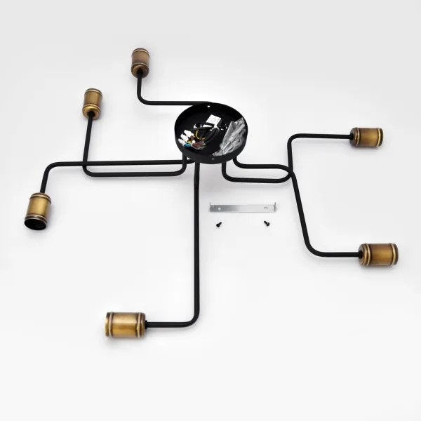 Lampadario a plafone LED TUBE 6xE27/15W/230V