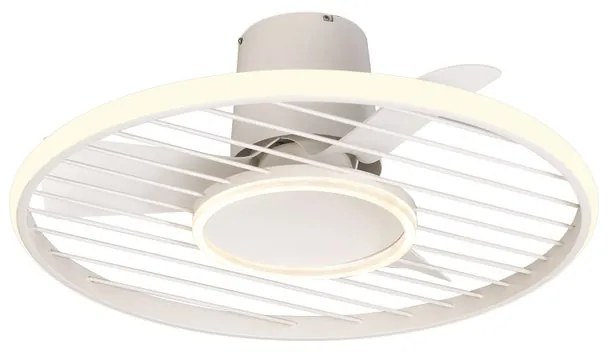 Ventilatore da soffitto Soho bianco, Ø 66 cm, CCT, dimmerabile, MANTRA IP20