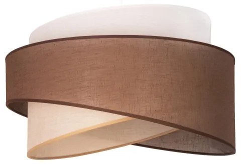 Duolla - Lampadario a sospensione con filo BROOKLYN 1xE27/40W/230V diametro 50 cm marrone/beige/bianco