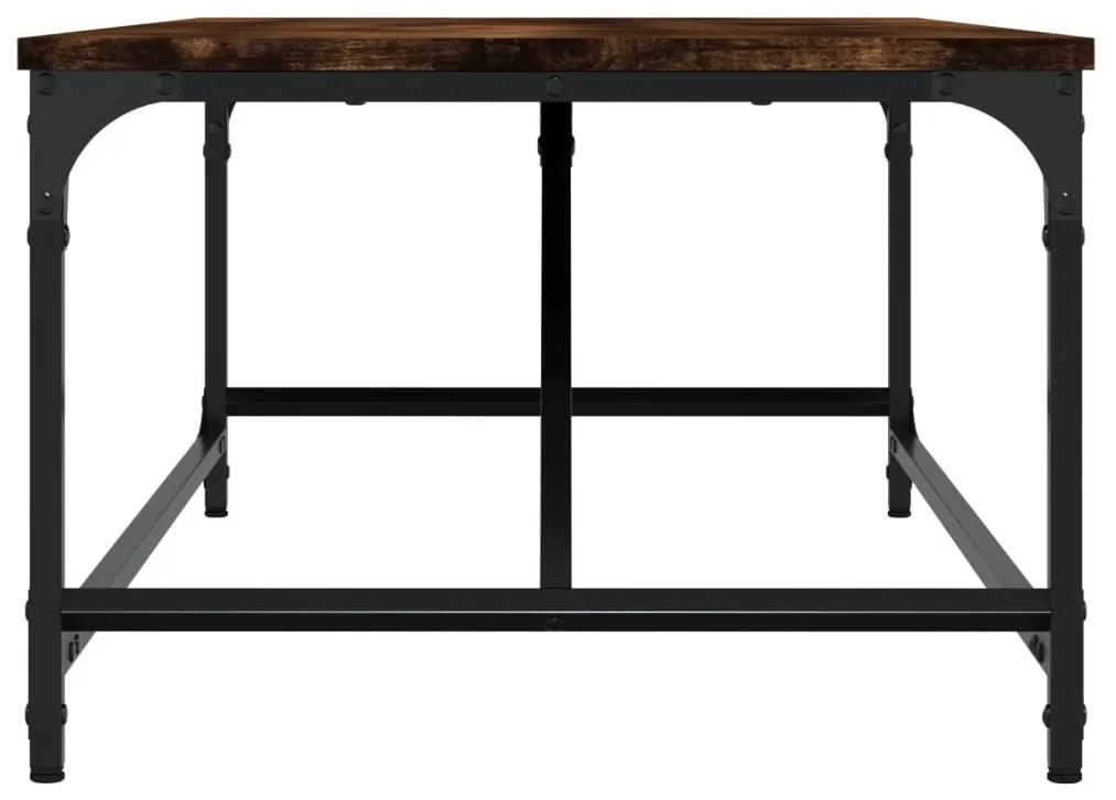 Tavolino da salotto rovere fumo 100x50x35 cm legno multistrato