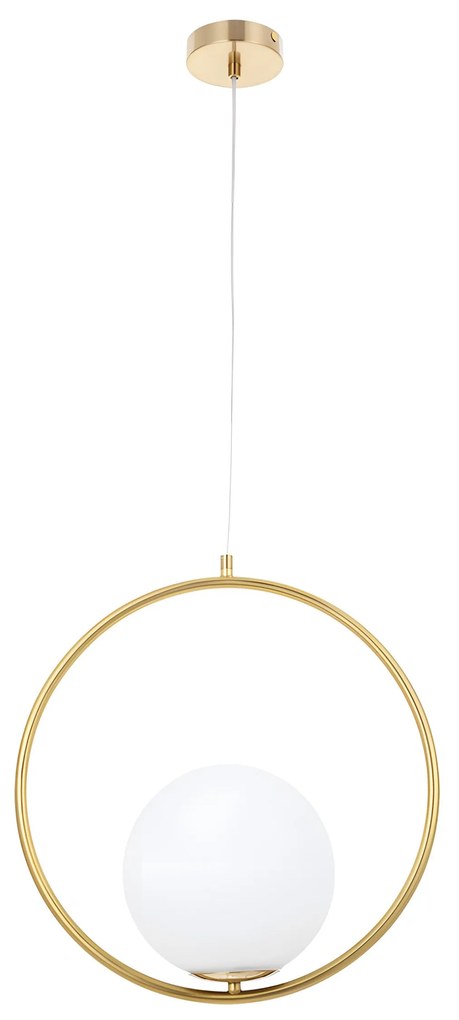 Lampada Da Soffitto Pensile Di Vetro Palla Oro Bianco Oro G109-1W Gold