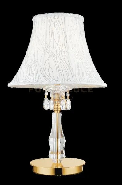 Lume monet oro 1 luce attacco e27 35x49cm in vetro e cristallo k9