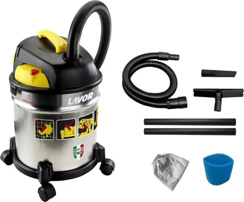 Aspirapolvere a secco e a umido (+ soffiante) 1000W 20L 30L/s 180 mbar - 18 kPa - vac 20 s - Lavor