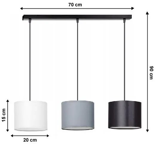 Lampadario a sospensione con filo TUZ 3xE27/60W/230V
