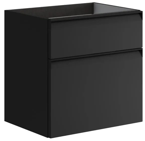 Mobile da bagno sotto lavabo Fusion antracite opaco L 59.5 x H 60 x P 45.5 cm 2 cassetti, lavabo non incluso