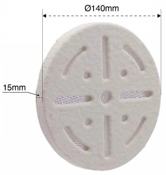 Griglia di Areazione Pitturabile con Zanzariera Tonda, EFFETTO Pietra Accessorio Griglia Areazione