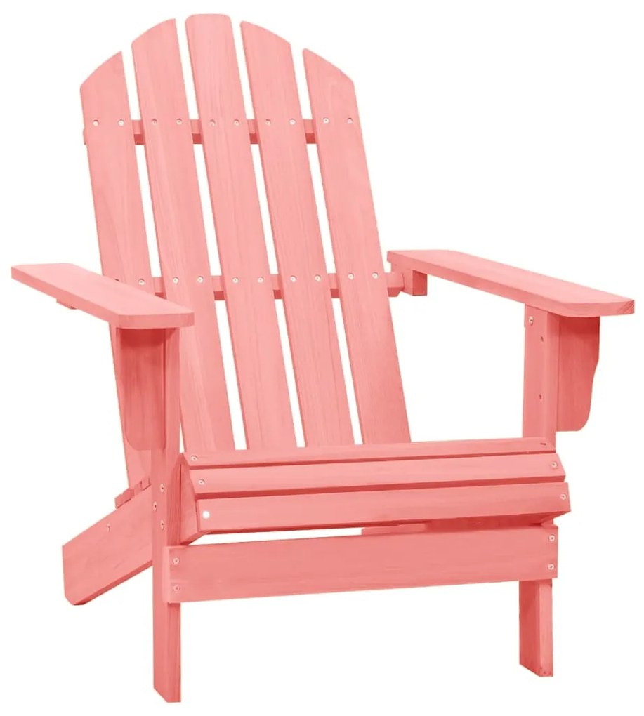 Sedia da giardino adirondack in legno massello di abete rosa