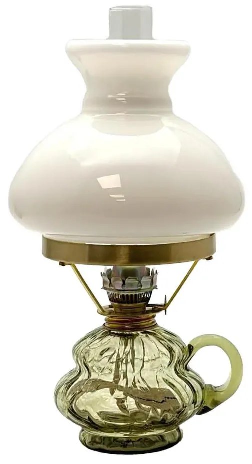 Lampada a olio ANNA 33 cm verde foresta grande krakle