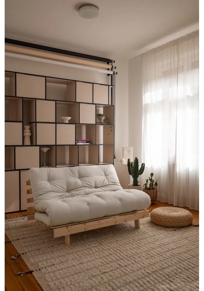 Divano letto bianco/azzurro 140 cm Roots - Karup Design