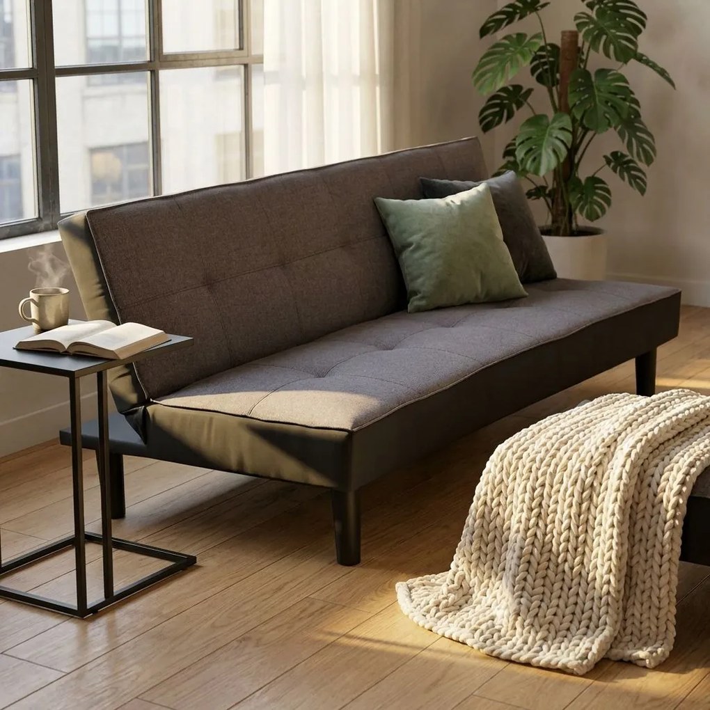 AIRTON - divano letto moderno in tessuto