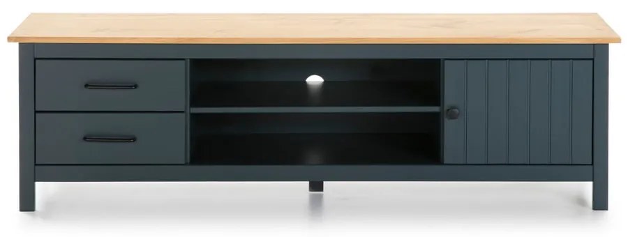 Tavolo TV in pino blu scuro 158x47 cm Miranda - Marckeric