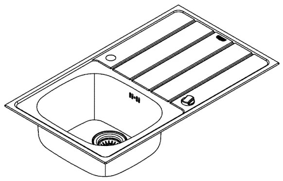 GROHE 31552SD1 - Lavello K200 860 x 500 mm in acciaio inox