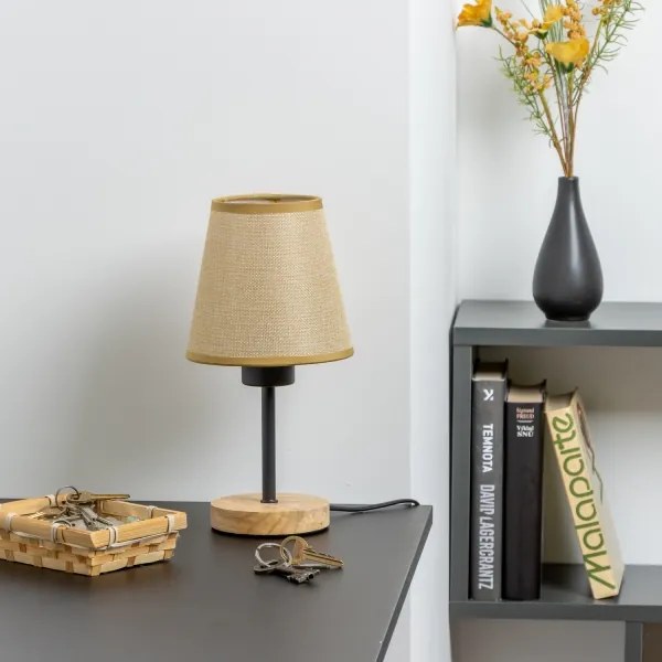 Brilagi - Lampada da tavolo NUBILA WOOD 1xE27/25W/230V quercia/marrone chiaro