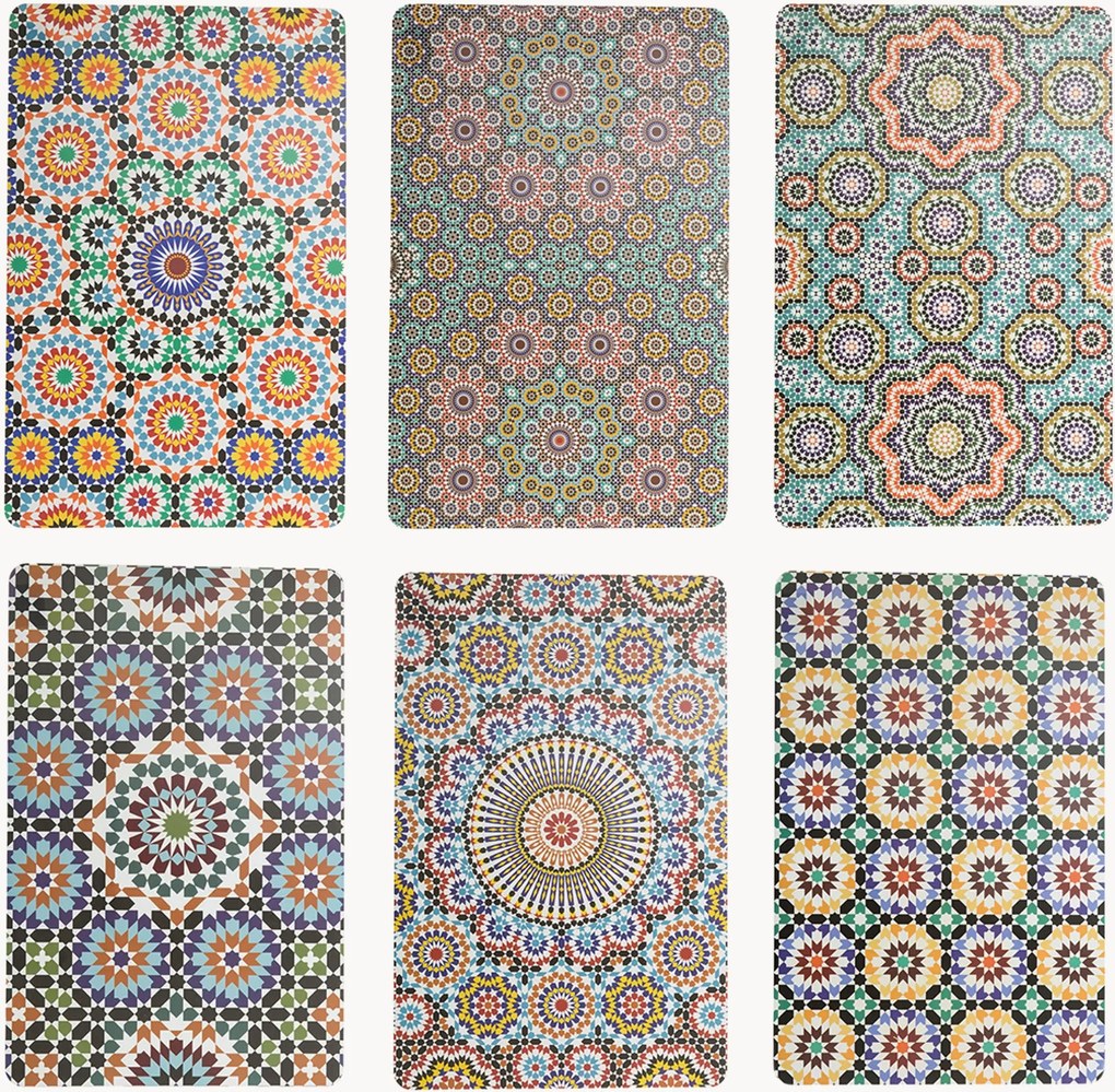 Set di 6 tovagliette americane con stampe su entrambi i lati Marrakesch Doubleface