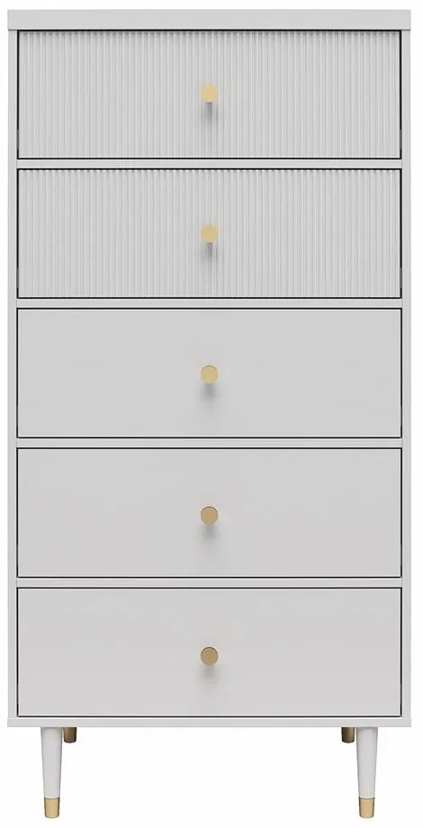 Cassettiera alta grigio chiaro 70x141 cm Elizabeth - CosmoLiving by Cosmopolitan