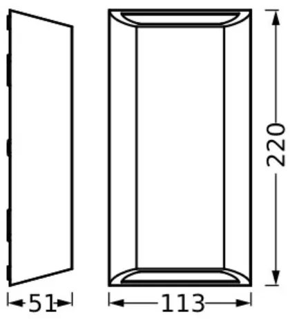 Ledvance -Applique a LED da esterno ENDURA STYLE IDAR 2xLED/3,75W/230V IP65