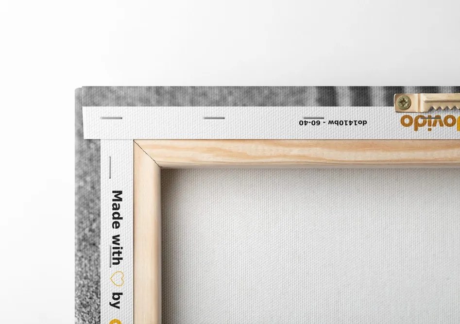 Stampa su tela – Giardino giapponese con elementi Feng Shui in bianco e nero