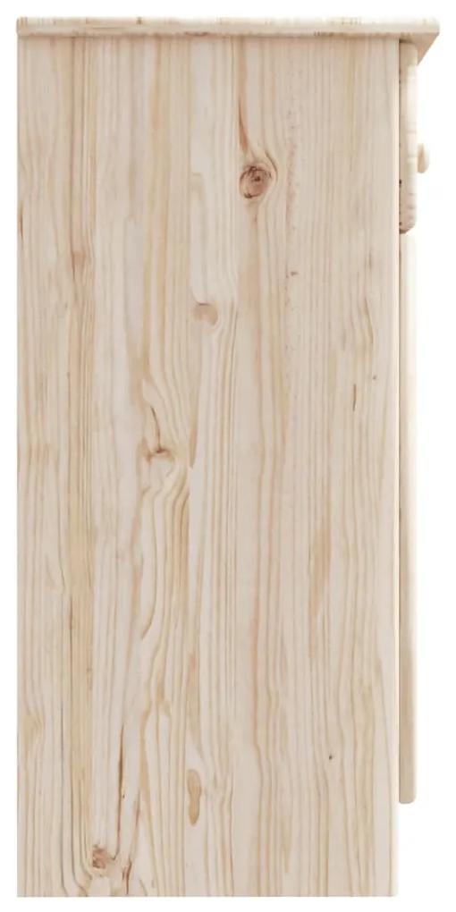 Credenza alta 112x35x73 cm in legno massello di pino