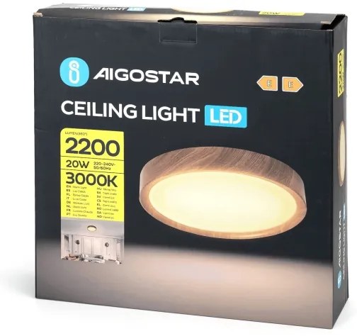 Aigostar - Plafoniera LED LED/20W/230V 3000K diametro 33,7 cm