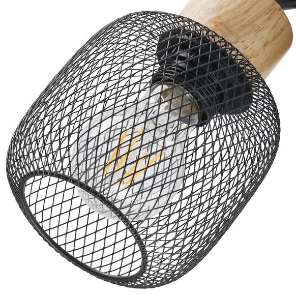 Brilagi - Faretto BASKLITE 3xE27/15W/230V legno/nero