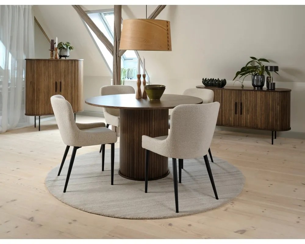 Tavolo da pranzo rotondo in rovere ø 120 cm Nola - Unique Furniture