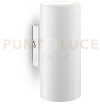 Look round applique a parete 2 luci attacco gu10 bianca 15cm d.6cm ...
