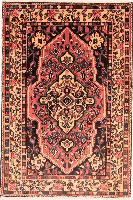 Bakhtiar Tappeto 140x200 Rosso (Iran) Annodato A Mano