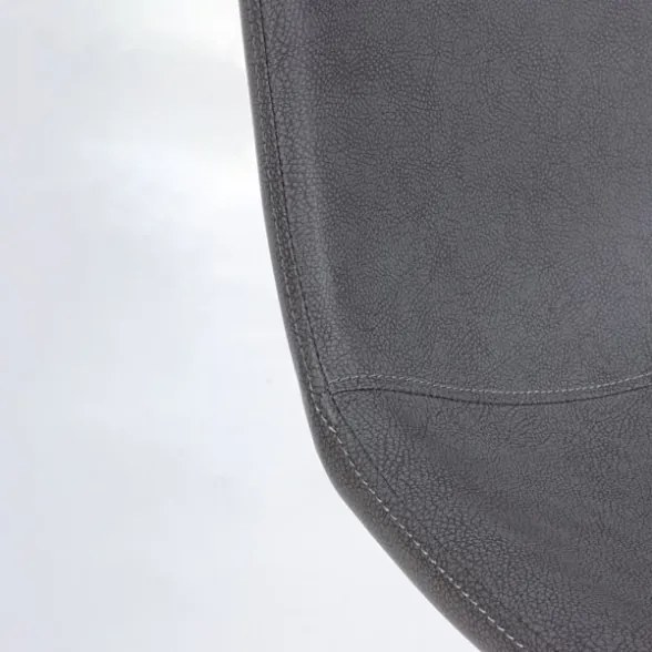 Sedie Da Interno Imbottite In Ecopelle Gambe Nere Alva Pu Grigio Bizzotto - 4 Pz