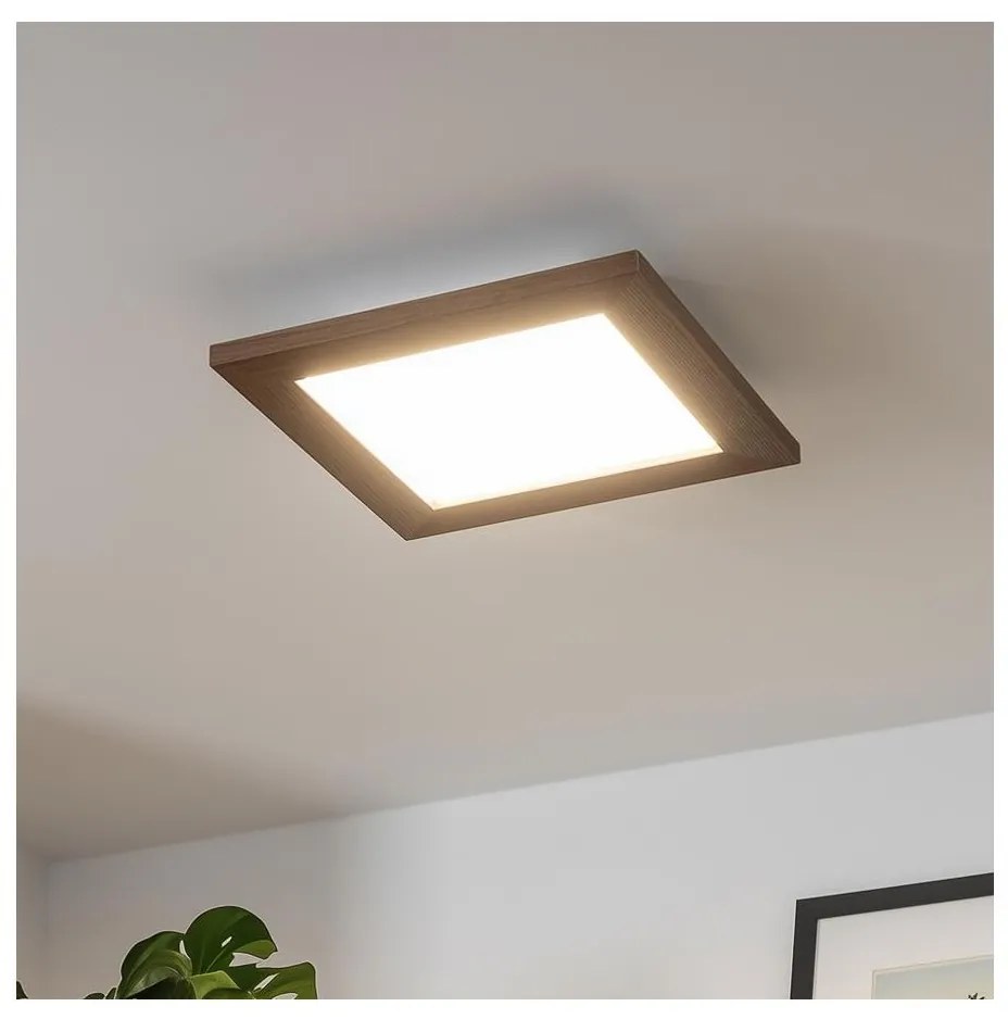 Brilagi - Plafoniera LED SLIMFRAME WOOD LED/25W/230V 34x34 cm marrone scuro