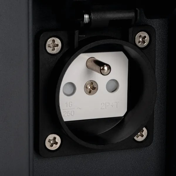 Kanlux 38763-Lampada da esterno con 2 prese DASTEN 1xG9/11W/230V 30 cm IP44 nero