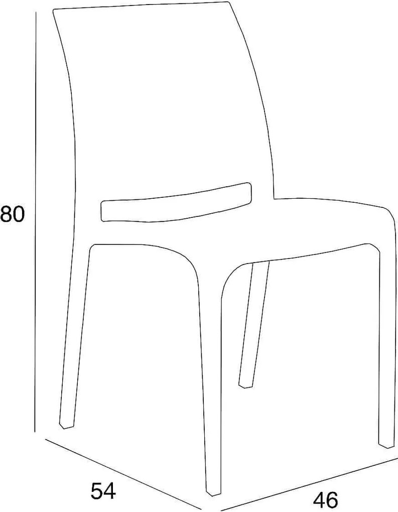 VOLGA - sedia da giardino in plastica