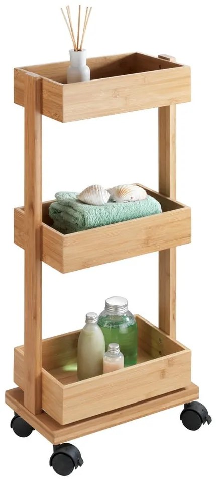 Carrello a tre piani in bambù Tortona - Wenko