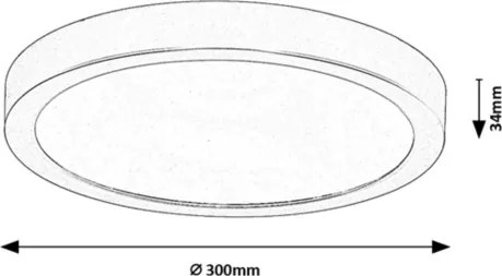 Rabalux 75079 - Plafoniera LED per bagno SHAUN PLUS 30W/230V Ø 30 cm IP44 dorata