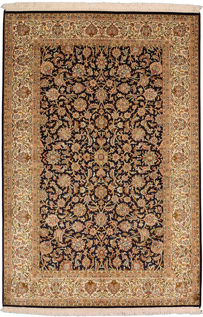 Cashmere Silk Tappeto orientale 130 x 190 Beige (Indian) Annodato A Mano