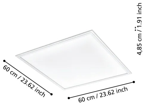 Eglo 900046 - Plafoniera LED dimmerabile SALOBRENA-Z LED/33W/230V bianco