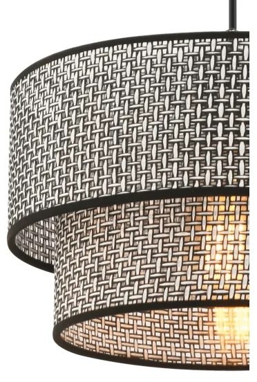 Lampada a sospensione con cavo ECHO 1xE27/60W/230V grigio/nero