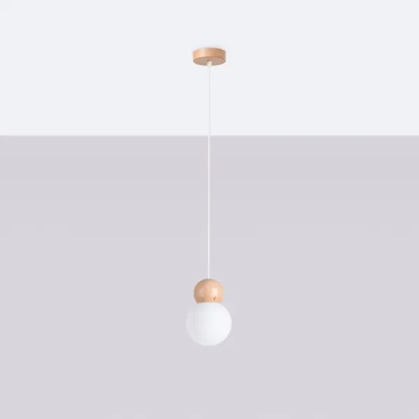 Sollux SL.1390 - Lampadario a sospensione con filo PEKKA 1xG9/8W/230V bianco